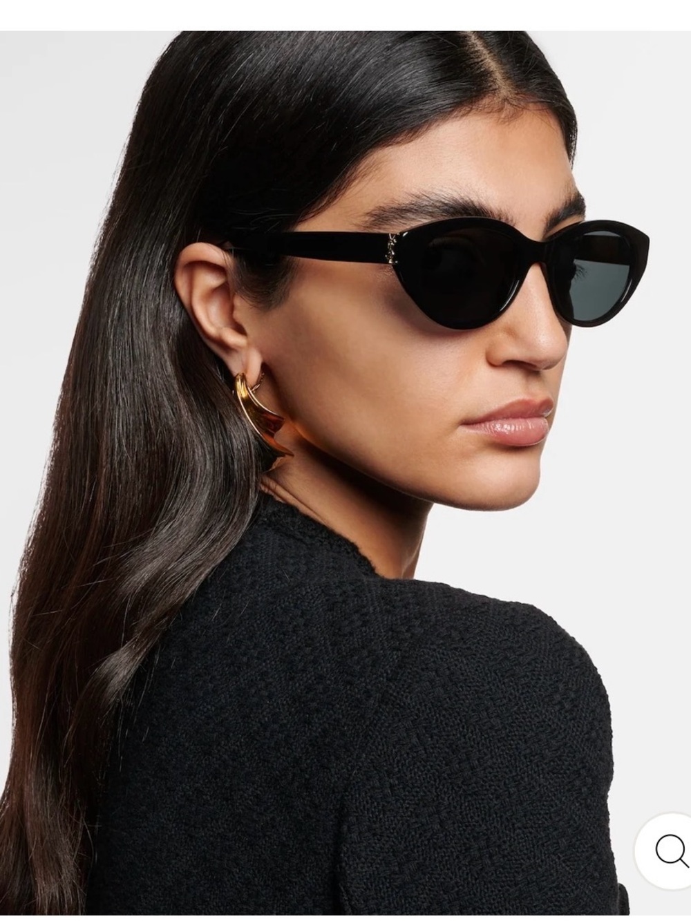 Black Cat-Eye Sunglasses for Women - Sleek UV Protection